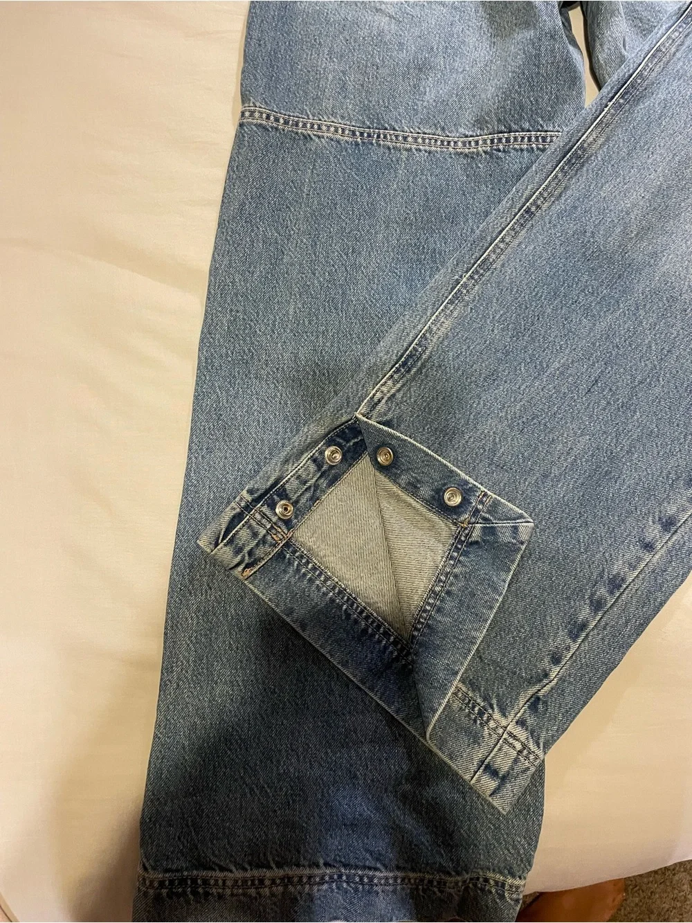Free people movement Wide-Leg Blue Denim Jeans